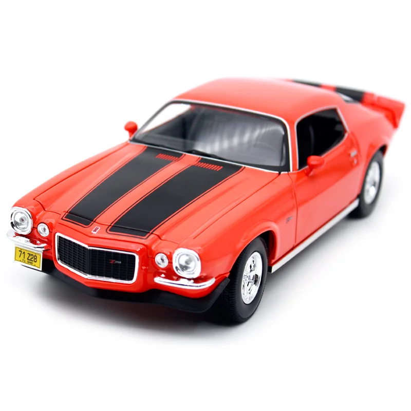 Maisto 1:18 1971 Chvrolet Camaro Синий Оранжевый винтажная мышечная модель автомобиля литая под давлением модель автомобиля игрушка Новинка в коробке 31131