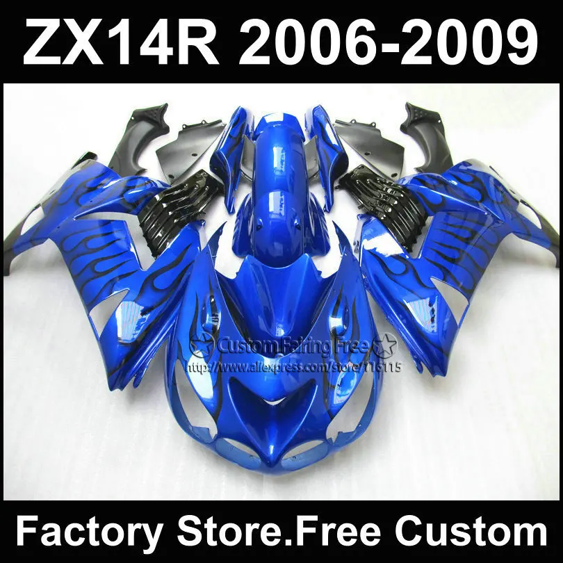 Изготовленные на заказ комплекты обтекателей ABS для Kawasaki 2006 2007 2008 2009 ZX14R Ninja ZX 14R 06 09