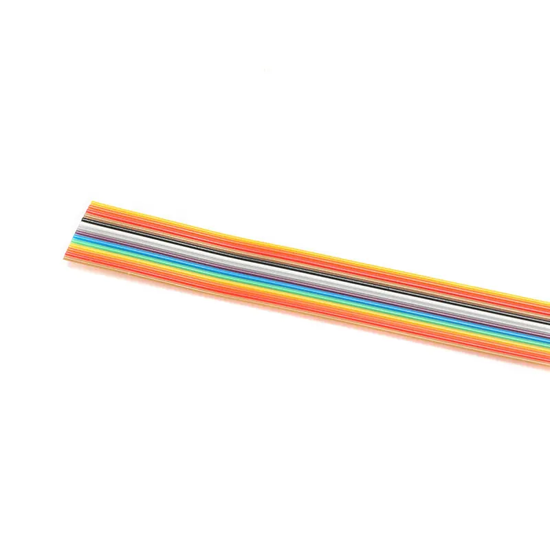 1 м плоский ленточный кабель 1,27 мм расстояние Радужный кабель Плоский цвет 10P 14P 16P 20P 26P 34P 40P 50P способ шаг провода проводки для PCB