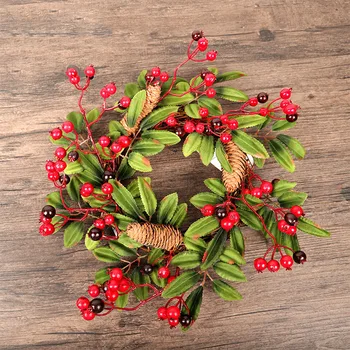 

1pcs Garland Decor Christmas Tree Hanging Fake Wreath Xmas Ornaments Fashion Top