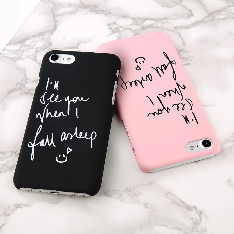 Vente Chaude Drole Couple Citations Simple Style Cas Pour Iphone 7 Ultra Mince Mince A Motifs Pc Retour Housse Capa Pour Iphone 7 Aliexpress