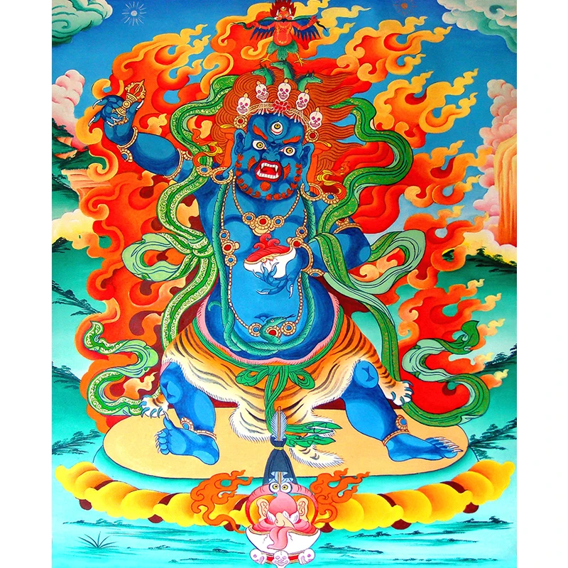 마이크로 스프레이 티베트어 탱카 거실 현관 걸이 그림, 탱카 주거 장식 그림