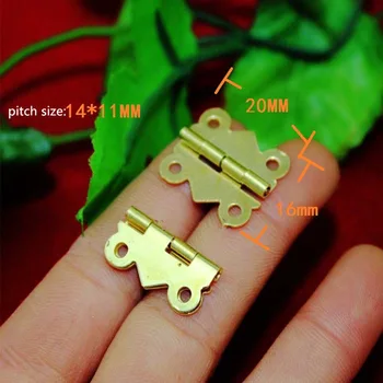 

500Pcs 20*16mm Wholesale Yellow Metal Hinge,Cabinet Door Hinge 4 Holes Butterfly Antique,Vintage Butterfly Hinge,