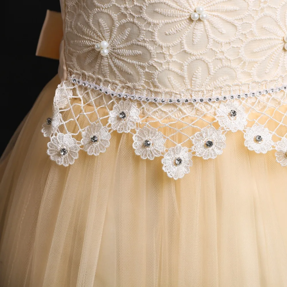 Кружевное платье для школы; свадебное платье; костюм; Детские платья; элегантное праздничное платье принцессы для дня рождения для девочек; BH-5608