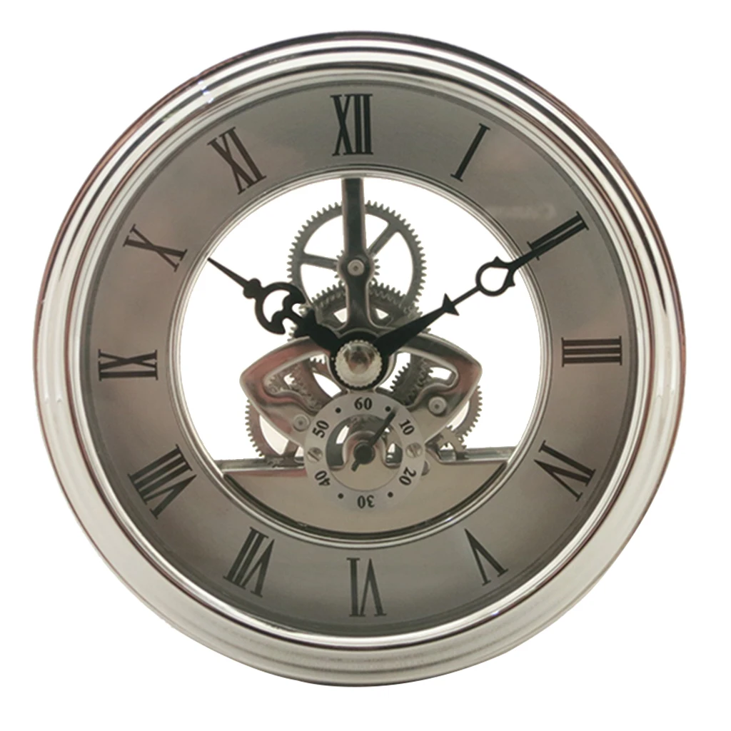 MagiDeal 97mm Dial Roman Numeral Watch Quartz Clock Insert Movement DIY Part Battery Opearted fit 91mm Clock Bezel