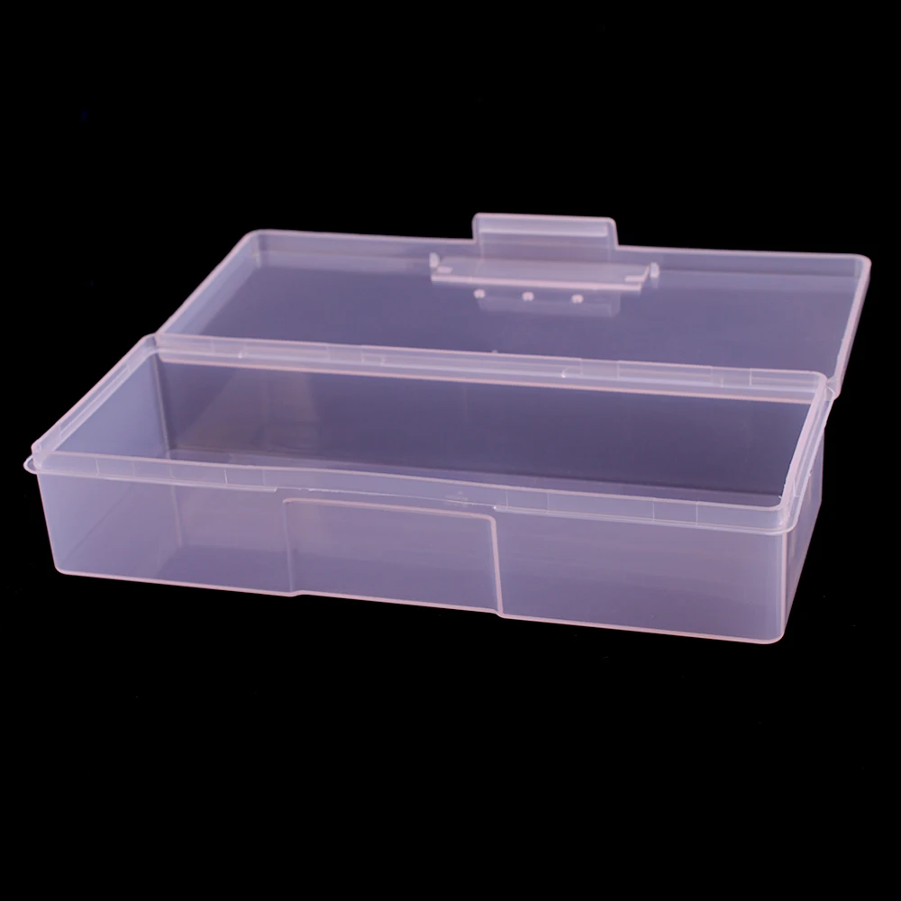 

1pc Plastic Pink Nail Supplies Empty Storage Box Nail Art Studs Rhinestones Tools Organizer Holder Case Manicure Tools BE145