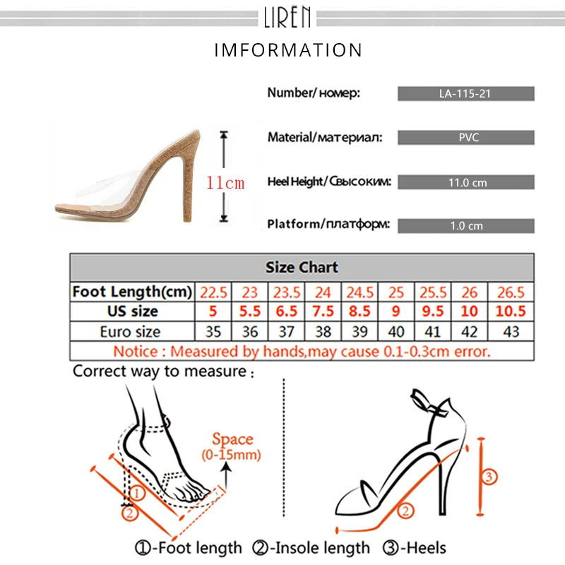 Liren/ г.; выразительные женские тапочки из пвх; женские прозрачные шлепанцы на высоком тонком каблуке с открытым носком; абрикосовый цвет