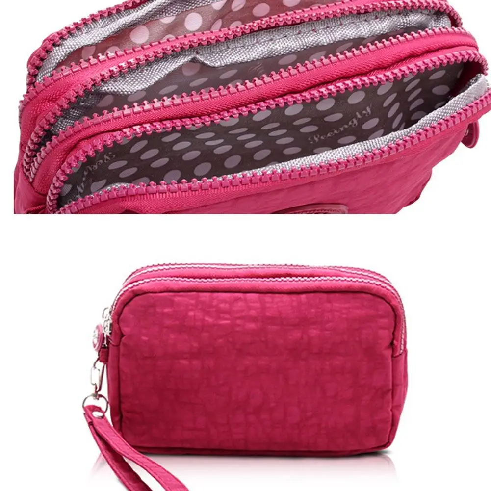2018 frauen Geldbörsen Telefon Brieftasche Paket 3 Schichten Handtasche Mode Qualität Kleine geldbörse Für Frauen Geld Tasche Doppel-reißverschluss ZK30