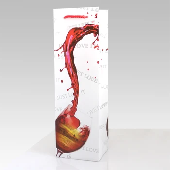 

Frosted Wine Packing Bags 33x10x9cm 33x17x8cm Hot-stamping Champange Carrier PP Rope Juice Gift Bottle Carrier Jar Xmas Bags