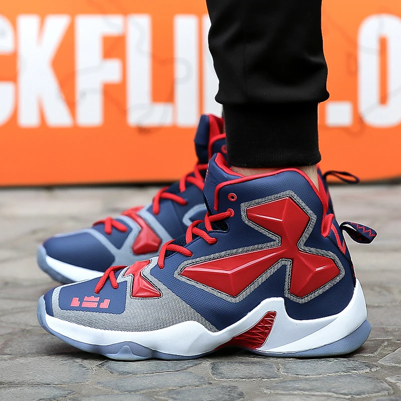 Hot Sale Men Basketball Shoes Wear Resistant Anti Skid Athletic Basketball Boot Breathable