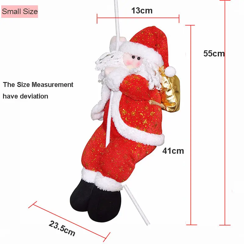Большой Скалолазание Веревка Санта Клаус кулоны куклы рождественские украшения для дома кулоны Рождественская игрушка вечерние подарки