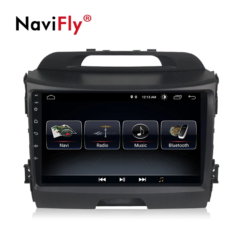 Cheap NaviFly 9" Android 8.1 Car GPS Navigation For KIA Sportage R 2010 2014 2011 2012 2013 2014 2015 Car radio multimedia player 1