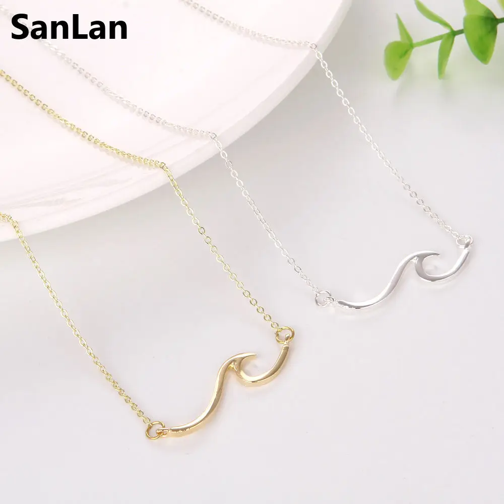 

SanLan Catch the ocean Wave Necklace Beach Surfer jewelry beach