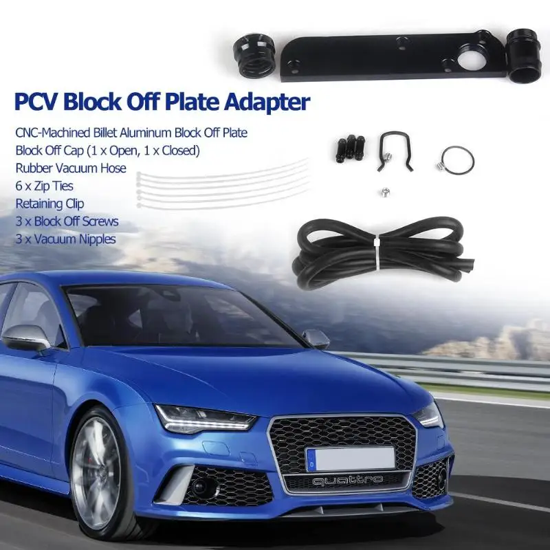 

PCV Block Off Plate Adapter for 2.0T FSI MKV MK5 B7 B6 8P GTI GLI FSI Turbo