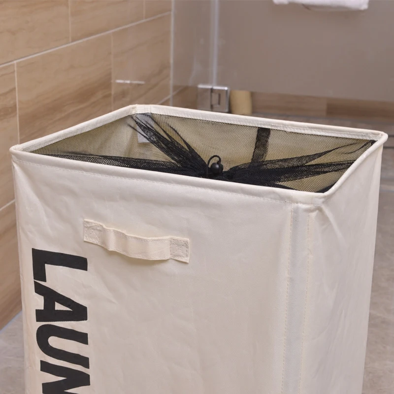 سلة الغسيل الملابس القذرة لعبة حامل مزود بمقبض الحمام غسل القماش مربع Orgnizer بن تخزين بعجلات القطن للطي كبيرة