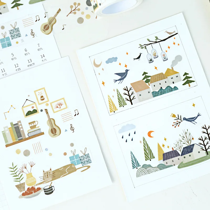 

25mm/30mm wide Little fresh forest/The Corner of a Warm Home Decoration Washi Tape DIY Planner Scrapbooking Masking Tape Escolar
