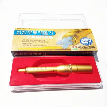 

golden color 3 heads lancing needle pen for bloodletting with 200 pcs lancet needles