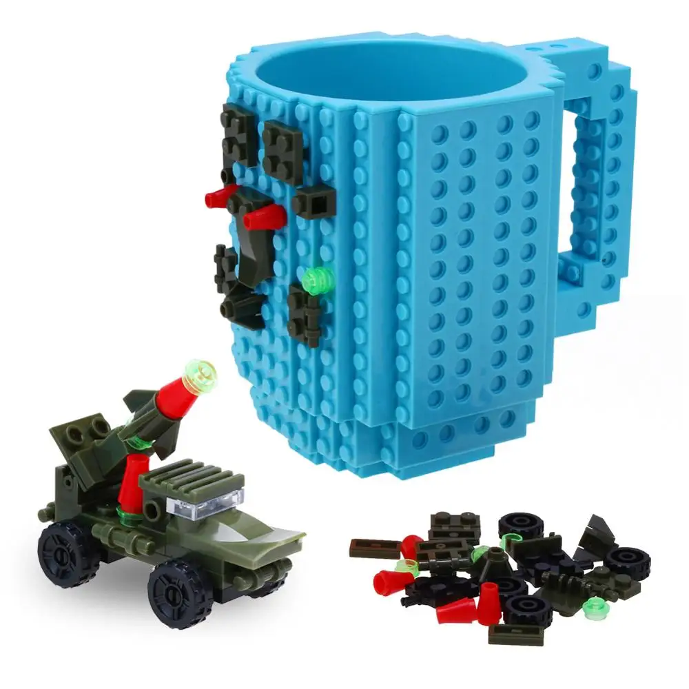 

350ml Creative DIY Cup Coffee Cup Block Puzzle Mug Build-On Brick Mug Type Building Blocks Tea Cup DIY Block Puzzle Drinkware