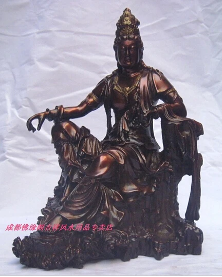 

B0601 419crafts copper Bronze art Copper buddha decoration 1 chiban 3 Large bodhisattva statue
