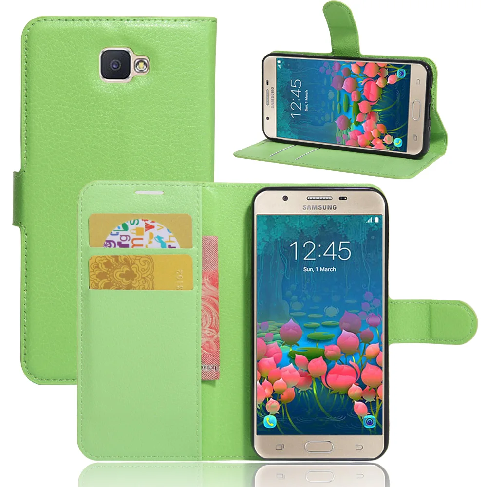 

Litchi Texture Flip Leather Cover Case for Samsung On7 2016 G6100 / J7 Prime Wallet Stand Style Phone Case for Samsung J7 Prime