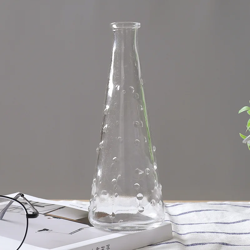 Домашнее декоративное стекло настольное растение бонсай цветок Свадебная декоративная ваза с деревянное домашнее украшение гидропонная бутылка - Цвет: Transparent