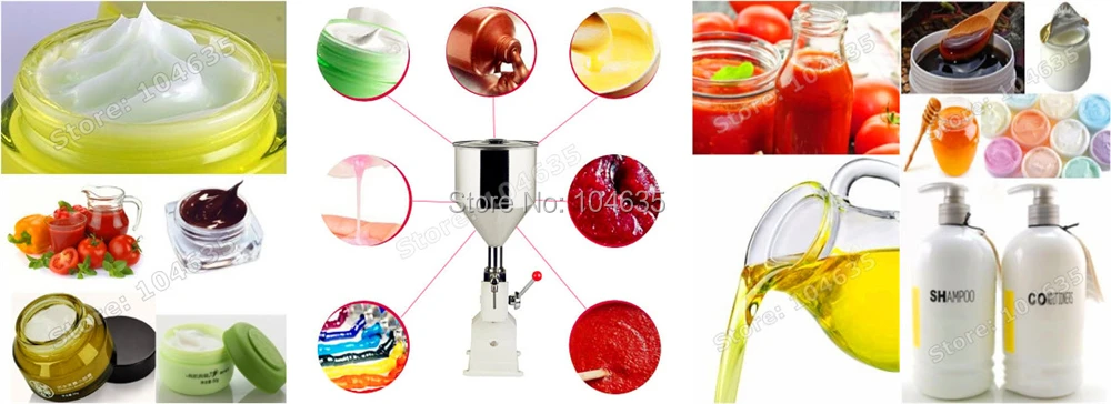 Food filling machine Manual hand pressure stainless paste dispensing liquid packaging equipment sold cream machine 1~ 50ml