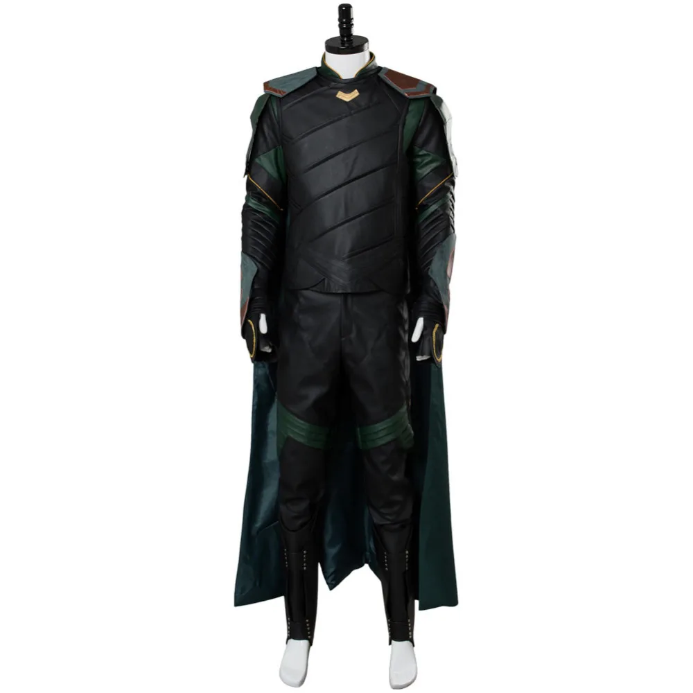 Thor Ragnarok Косплей Loki Костюм для взрослых мужчин и женщин полный комплект