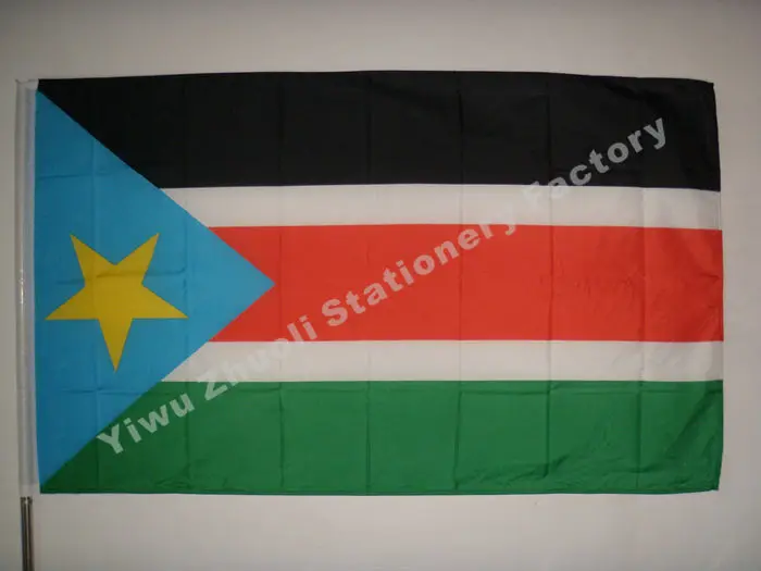 

South Sudan Flag 150X90cm (3x5FT) 115g 100D Polyester Double Stitched High Quality Free Shipping