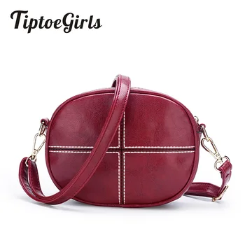 

Embroidery Line Small Round Bag Female New Fashion High Quality Casual Wild Temperament Shoulder Messenger Bag