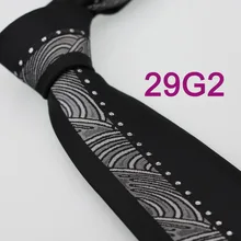 Coachella Мужские галстуки с каймой черный с серебряными Пейсли серебряные точки тканый галстук в деловом стиле для мужчин платье рубашка свадьба