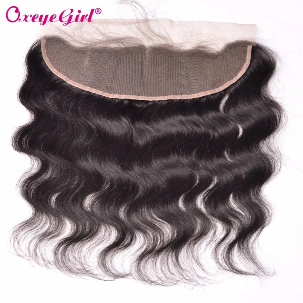 

4x13 Lace Frontal Closure Remy Human Hair Lace Front With Baby Hair Brazilian Hair Body Wave Bundles Oxeyegirl 10"-22" Free Part