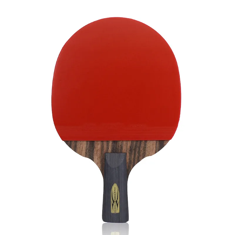 Huieson супер жесткая эбеновая древесина карбоновая ракетка для настольного тенниса 7 слойное лезвие двойные прыщи в резине для быстрой атаки атакующих игроков - Цвет: CS Short Handle