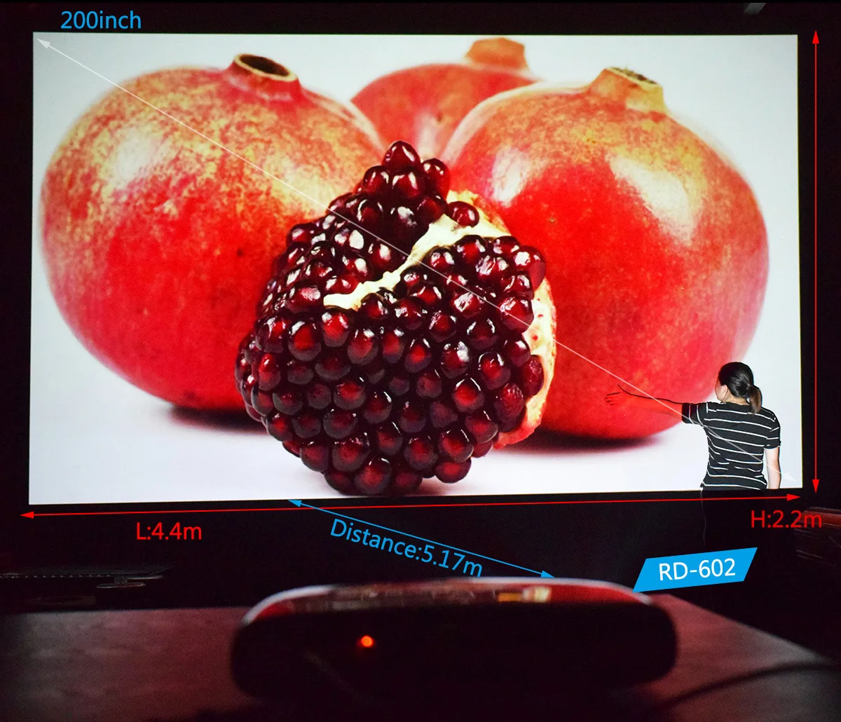 Rigal RD602 DLP Мини 3D проектор 600Ansi 7000 люмен Android WiFi Проектор активный затвор Full HD 1080P
