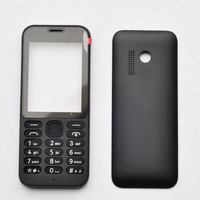 

BINYEAE New Full Housing For Nokia 215 Case Cover Facing Front Frame With Key Board Display Glass+Middle Frame+Back Cover