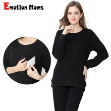 Emotion Moms Winter Maternity Clothes Suits Shirt+Pants Maternity Breastfeeding Sleepwear Set Nursing Pajamas for Pregnant Women цена Emotion Moms Winter Maternity Clothes Suits Shirt+Pants Maternity Breastfeeding Sleepwear Set Nursing Pajamas for Pregnant Women цены онлайн