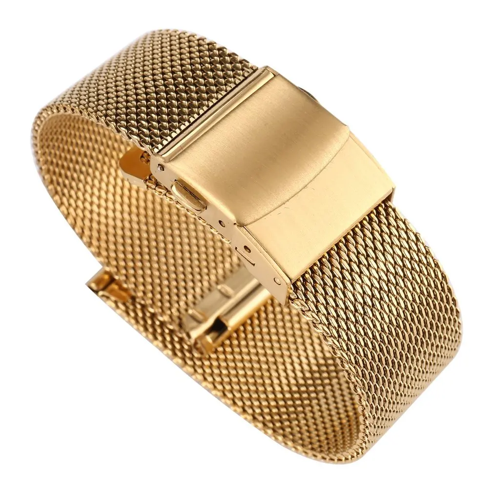 

Loop Watchbands Stainless Steel Watch Band Strap Metal Bracelet Double Clasp