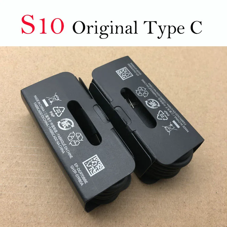 

100Pcs New Cable 100% Genuine Original S10 USB Black Type-C 1m fast Charing Data Sync Cable For Samsung S10 S8 9 Note 7 8 S10+