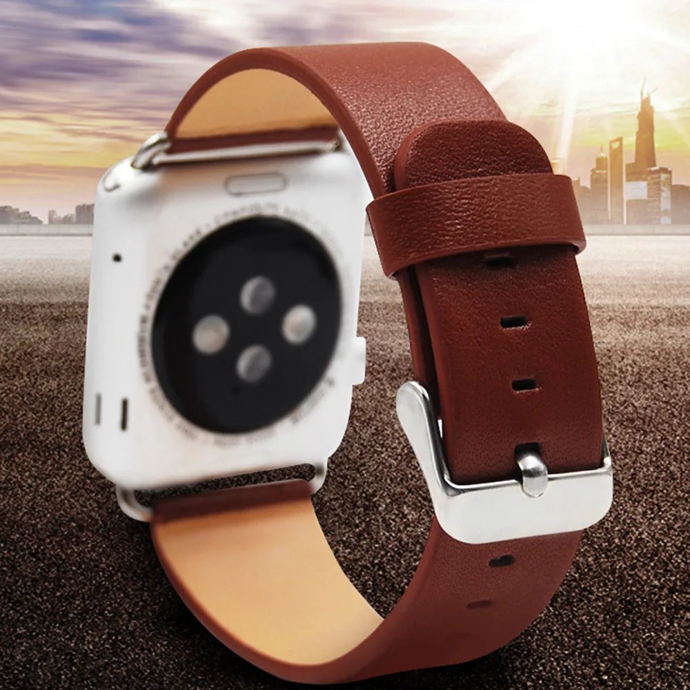 CRESTED genuine leather Strap for apple watch band 42mm 38mm Bracelets watchBand for apple watch iwatch series 3/2/1 black belt цена CRESTED genuine leather Strap for apple watch band 42mm 38mm Bracelets watchBand for apple watch iwatch series 3/2/1 black belt цены онлайн