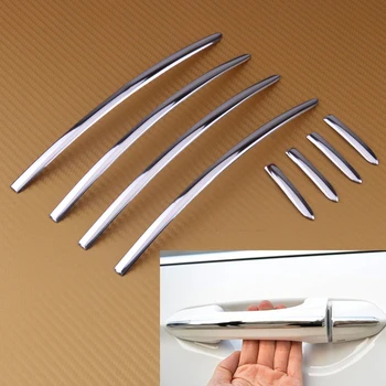 

beler Stainless Steel Chrome Door Handle Stripes Cover Trim Fit for Ford Fusion Mondeo 1.5T 2013-2016