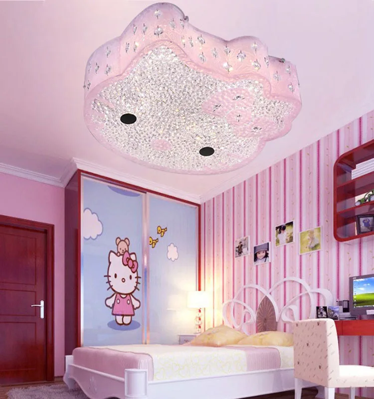 Детская потолочная лампа для девочек, хрустальные лампы для дома, светодиодные потолочные лампы для спальни, кабинета, крыльца, освещение