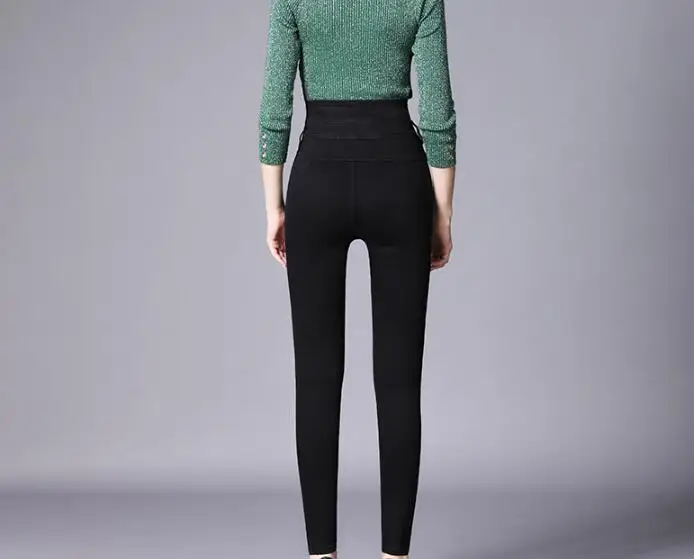 Cultiseed Джинсы женские 2019 Высокая Талия джинсовые узкие штаны Для женщин стрейч талии брюки Тонкий Тощий Поддельные молнии брюки для Для