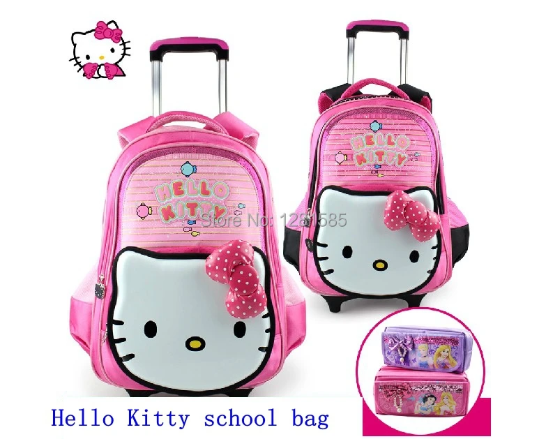 Update more than 134 hello kitty trolley school bag super hot xkldase