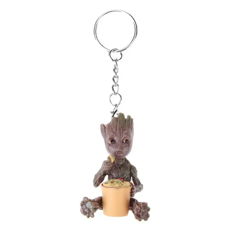 Baby Groot Tree Man Grootted фигурка брелок Подвеска двери автомобиля брелок игрушки на цепочке для ключей вечерние подарки