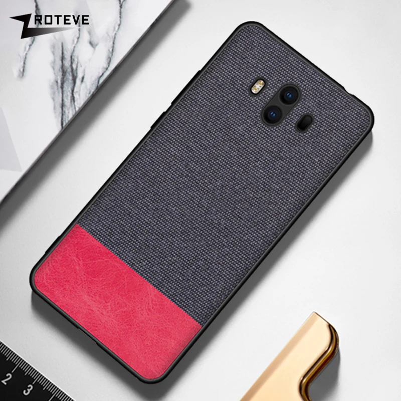 Чехол на huawei mate 10, мягкий чехол из ТПУ с краями, холщовая задняя крышка, модный тканевый чехол для huawei mate 10 mate 10 Pro, чехол s, новинка