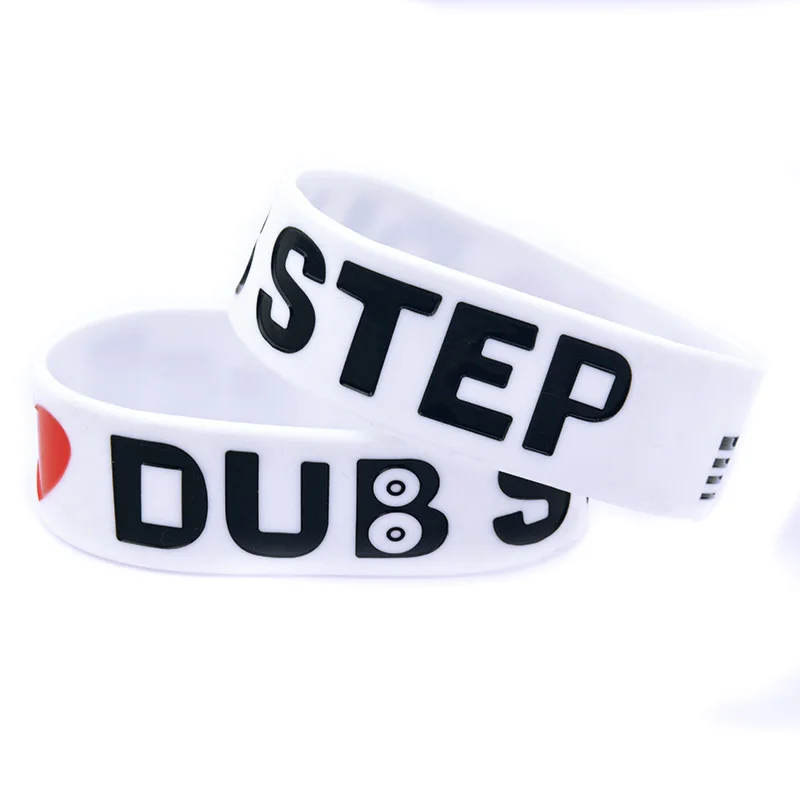 1 шт Love DUB шаг силиконовый резиновый браслет Черный и белый|Браслеты с шармами| |