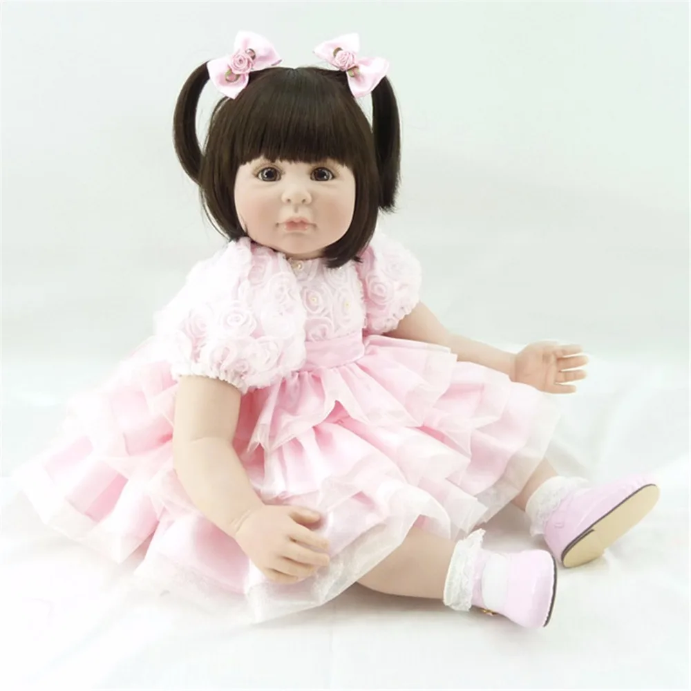 

22 inch 55 cm Silicone baby reborn dolls,Fashion clothes simulation hair doll, simulation doll, rose doll Valentine's day gift.