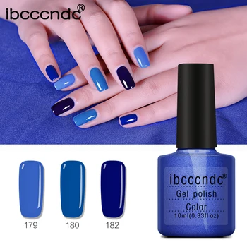 

10ml Dark Blue Series UV Gel Nail Polish Long-Lasting Soak-off LED Gel Varnish Lacquer Nail Art Design Manicure Base Top Coat
