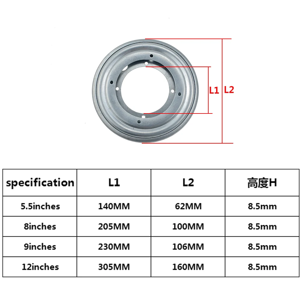 5,5-12 дюймов полый Кронштейн для телевизора, железный поворотный стол, мебель, обеденный стол, универсальный поворотный стол, оборудование, круглый
