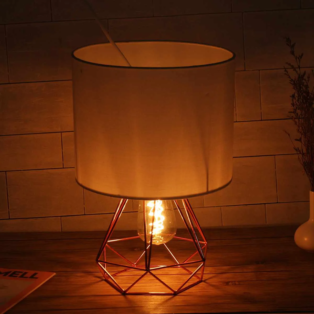 Suporte geométrico lâmpadas de mesa e27 base
