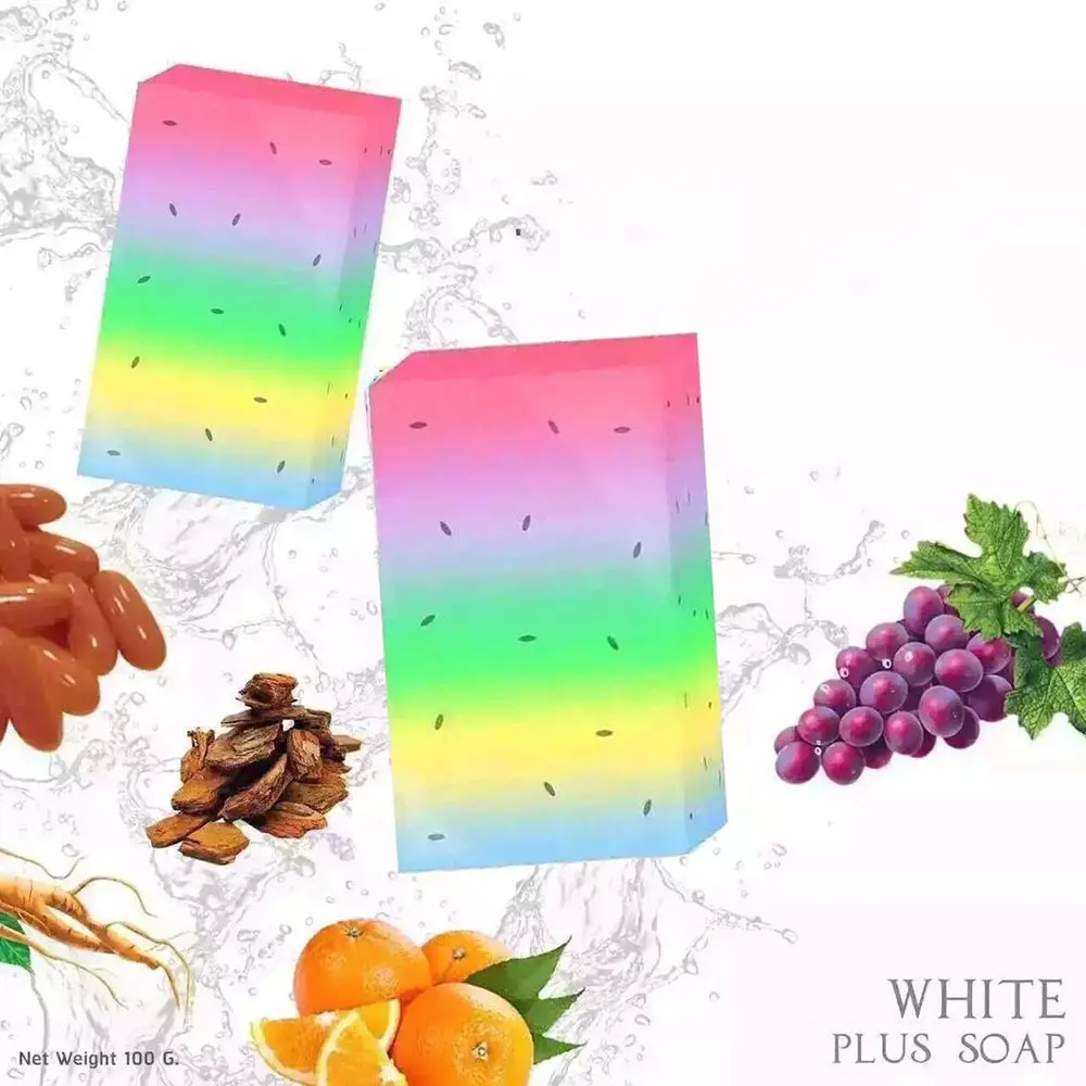 

Handmade Rainbow Soap Facial Skin Fruit Essential Oil Soap Whiten Moisturizing